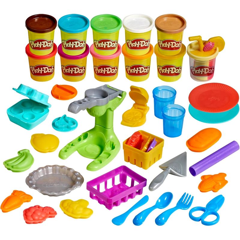 PLAY-DOH - Juego de Cocina Play-Doh Mercado de Agricultores 28 Accesorios