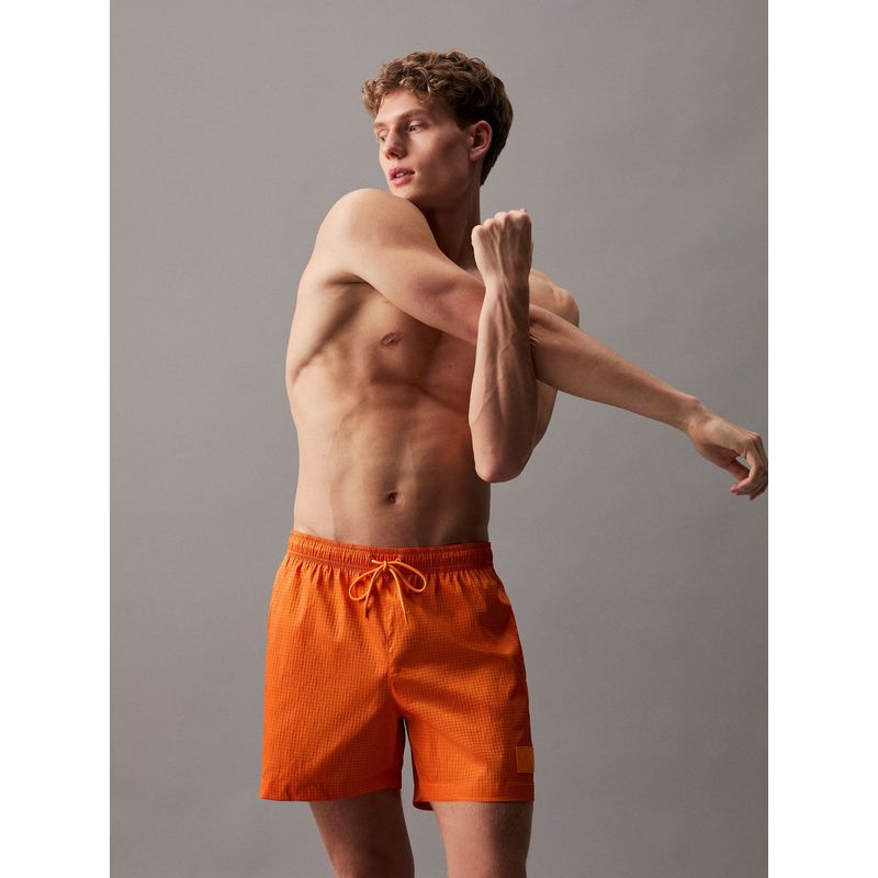 CALVIN KLEIN - Traje naranja de baño de largo medio con cordón antidesgarro Calvin Klein