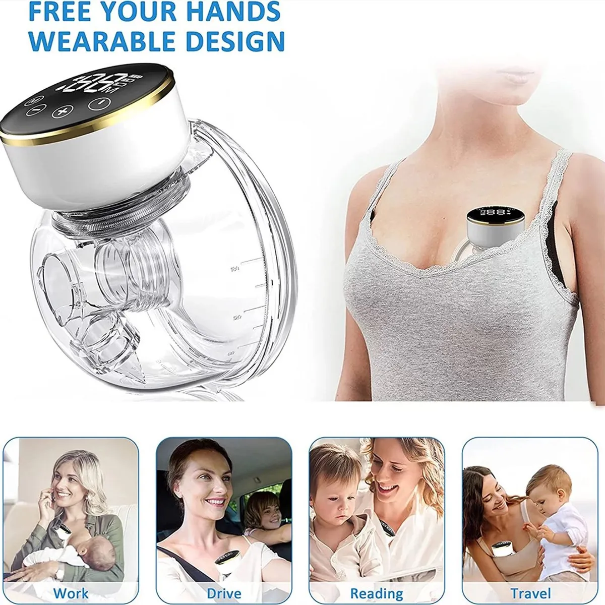 GENERICO - Extractor de Leche Portátil y Recargable para Mamás