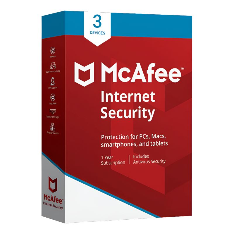 MCAFEE - Mcafee Internet Security 3 Dispositivos 1 Año Suscripción