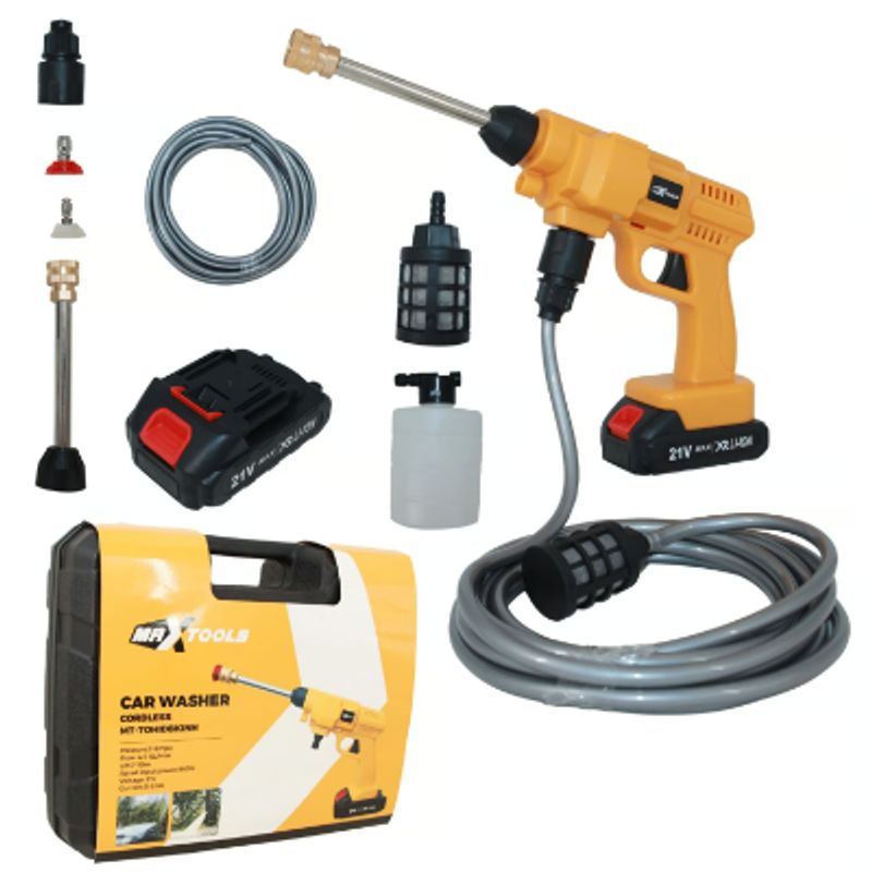 MAXTOOLS - Hidrolavadora Inalambrica Maxtools Portátil Recargable Carro Moto
