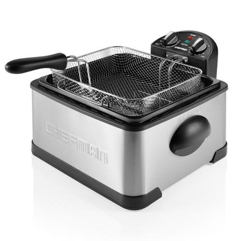 CHEFMAN - Chefman Freidora De Acero Inoxidable 4.3 L