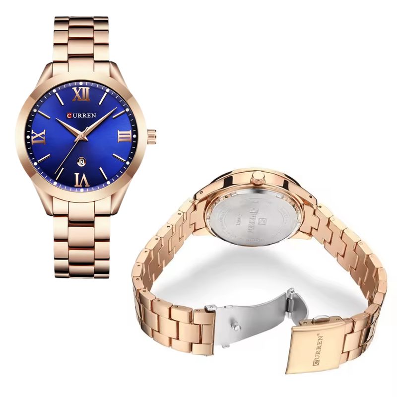 CURREN - Reloj Fino Para Mujer Curren 9007 Acero Accesorio Elegante