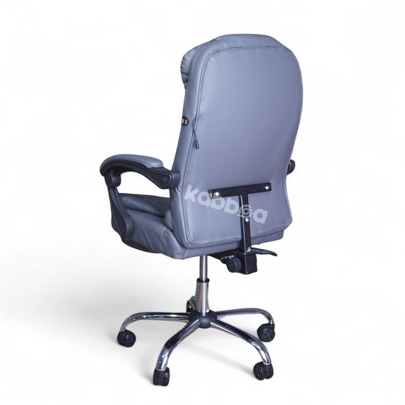 GENERICO - Silla De Escritorio Con Masaje En Dos Puntos Y Reposapiés Gris