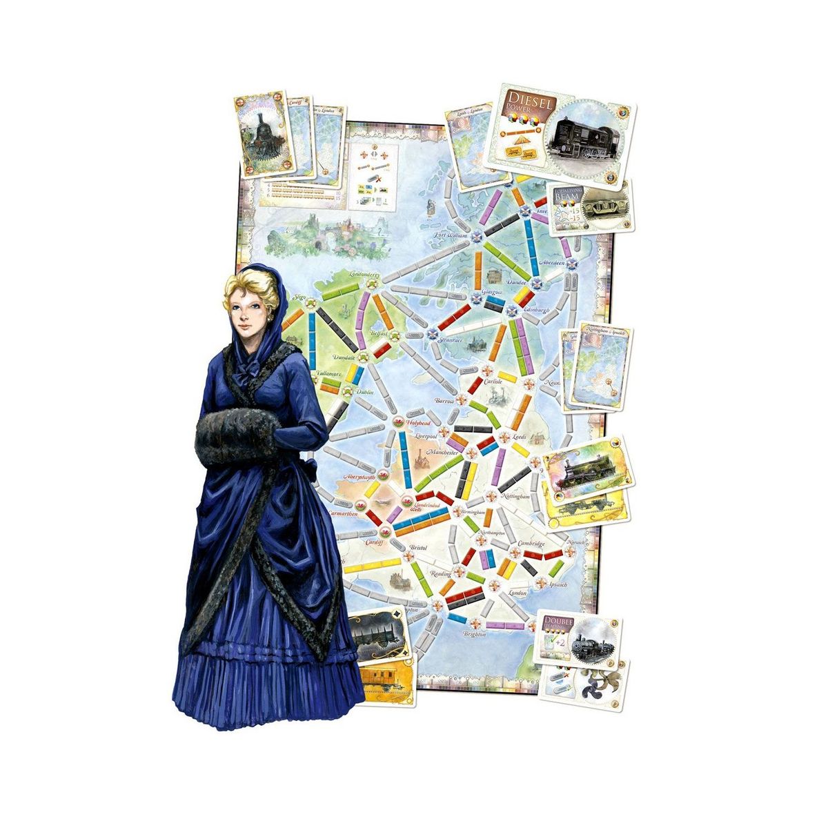 ASMODEE - Aventureros Al Tren Reino Unido Pennsylvania Juego De Mesa