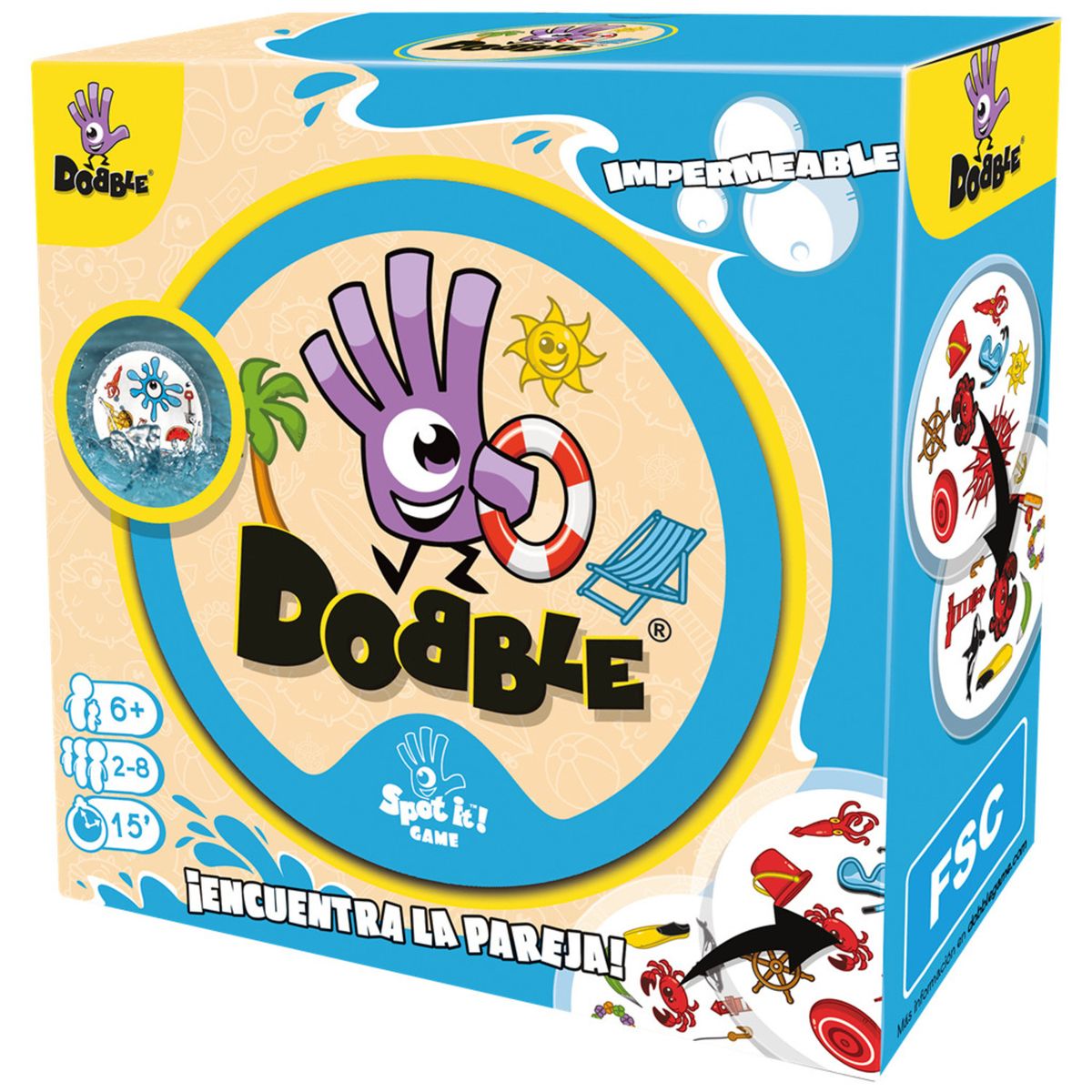 ASMODEE - Dobble Waterproof Juego De Mesa Español