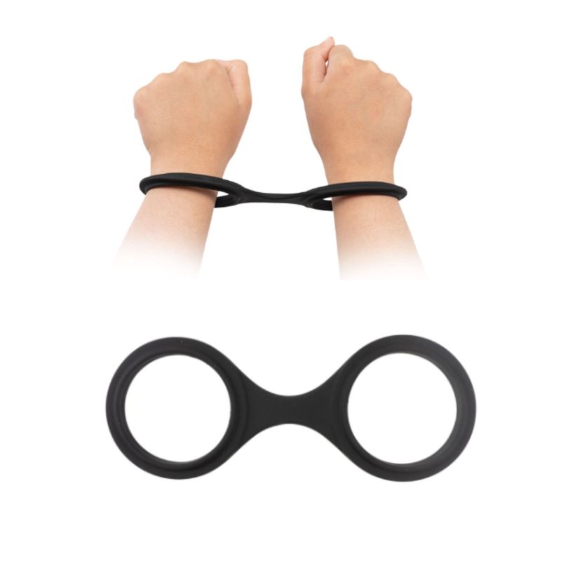 GENERICO - Esposas silicona suave negra Ocando BDSM Bondage