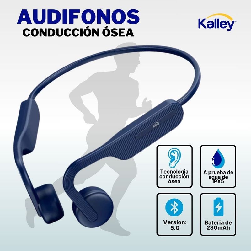 KALLEY - Audifonos Conducción Ósea Kalley - Azules