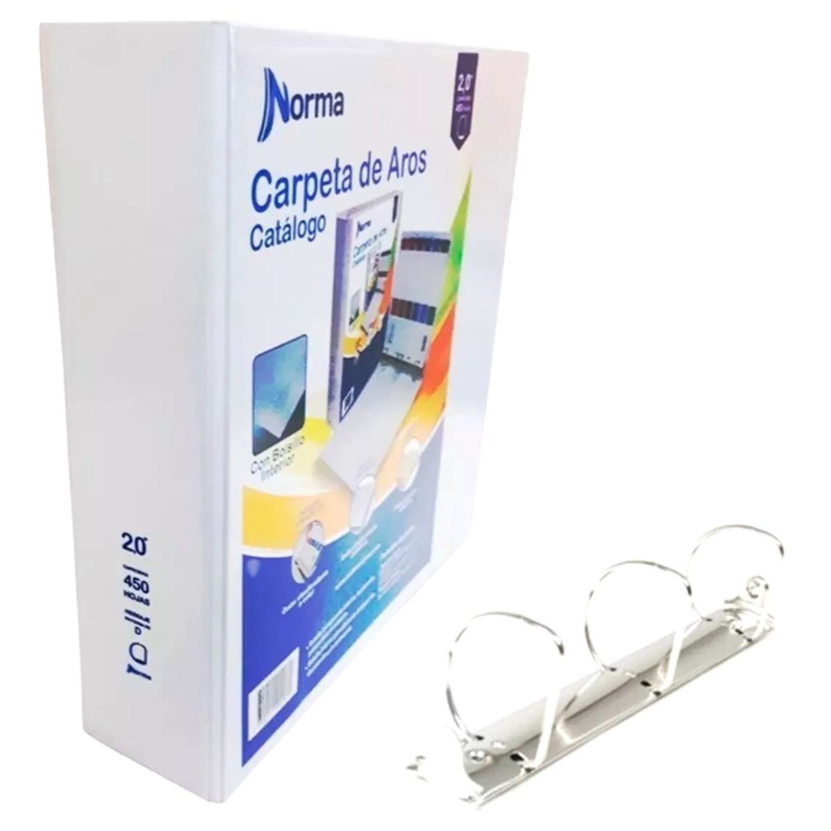 NORMA - Pasta Catalogo 3 Aros 2.0D Blanca Norma
