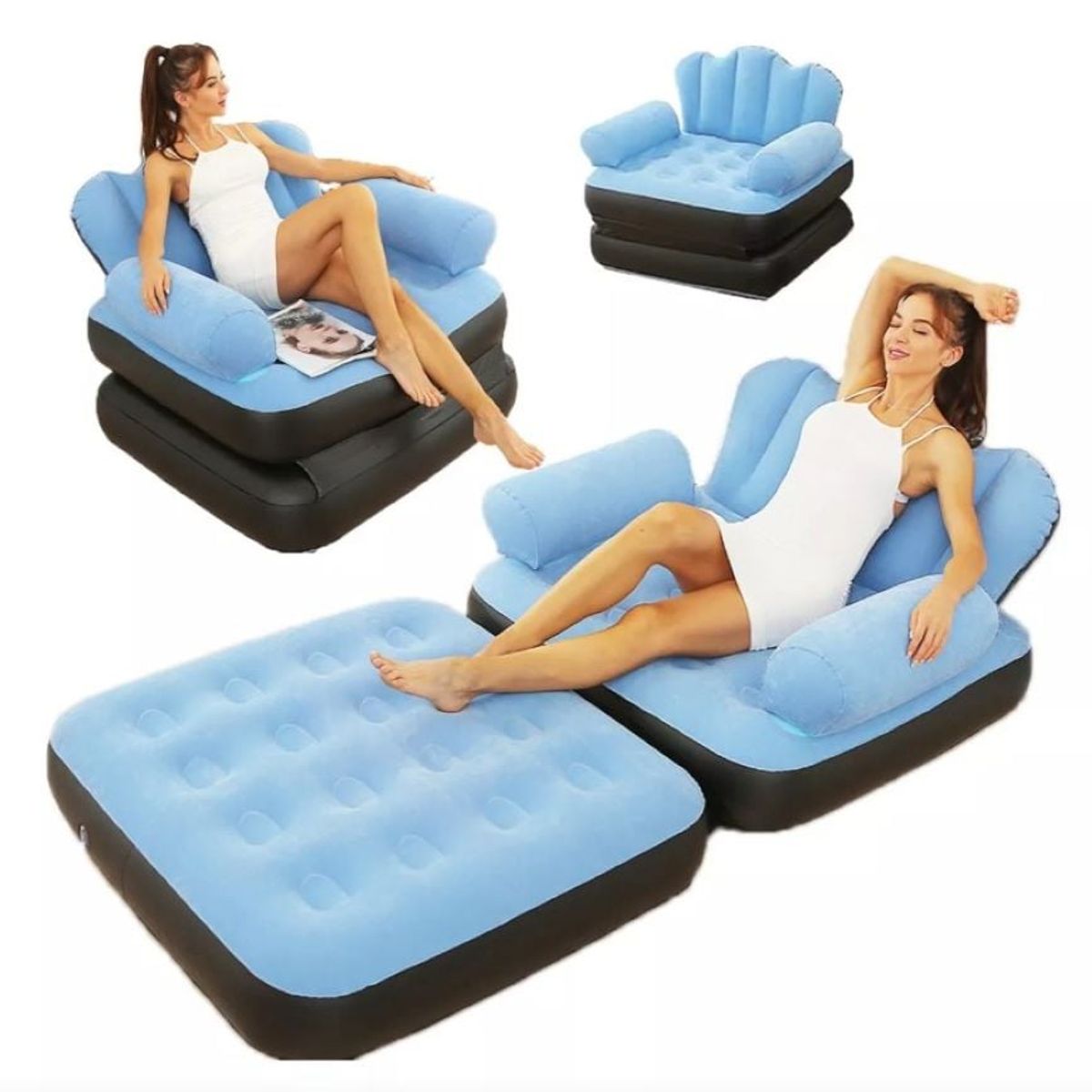 ZHOPI CO - Sofa Cama Inflable De Doble Uso Plegable Multifunción