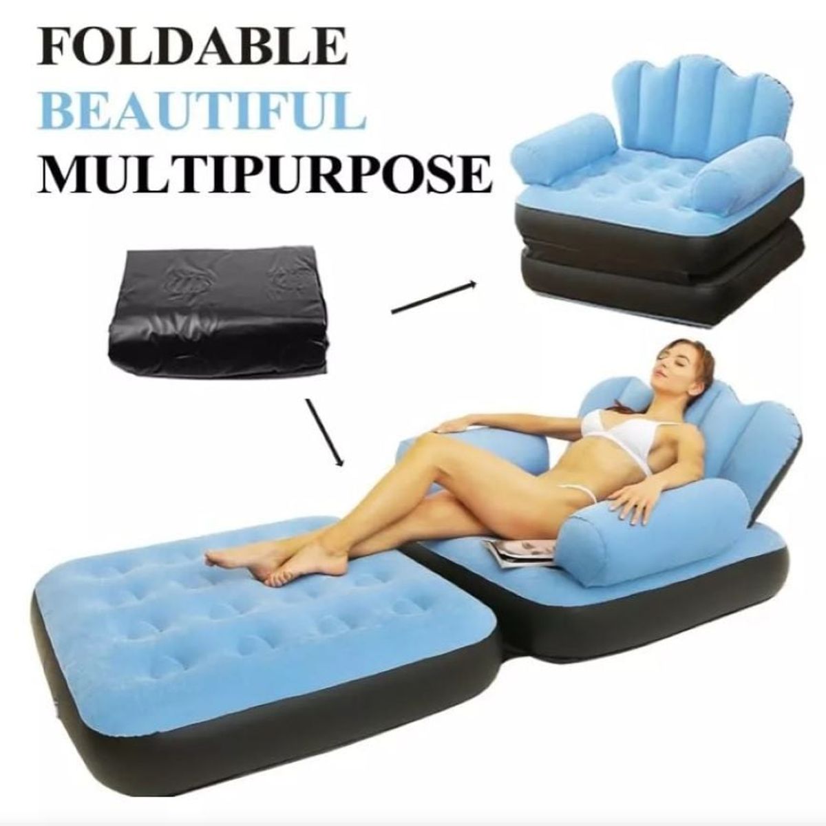 ZHOPI CO - Sofa Cama Inflable De Doble Uso Plegable Multifunción