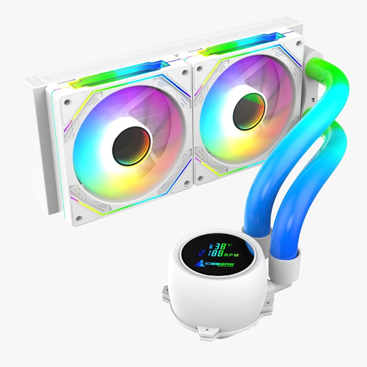 ICEBERG - REFRIGERACION LIQUIDA ICEBERG  PANTALLA Y TUBOS ARGB 240ML WHITE