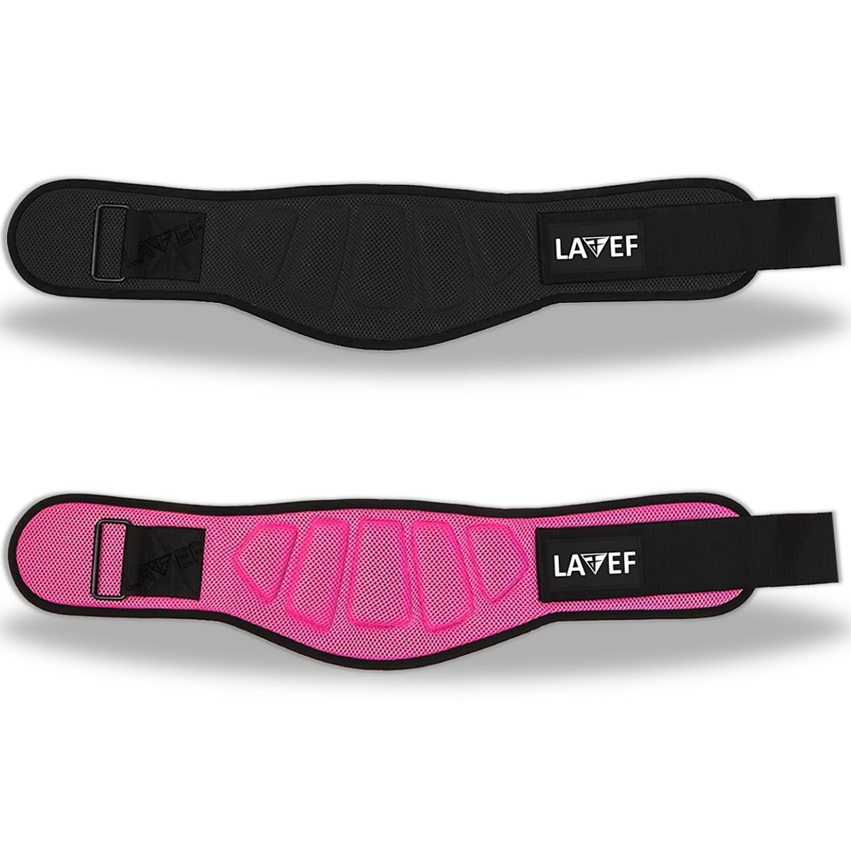 LAVEF - Cinturón De Fuerza Levantamiento De Pesas Negro Talla XL