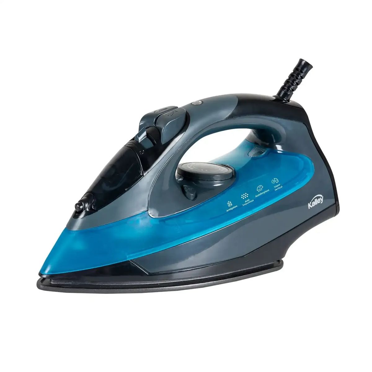 KALLEY - Plancha de Ropa Vapor KALLEY Suela Cerámica Diamante K-PVAD Azul