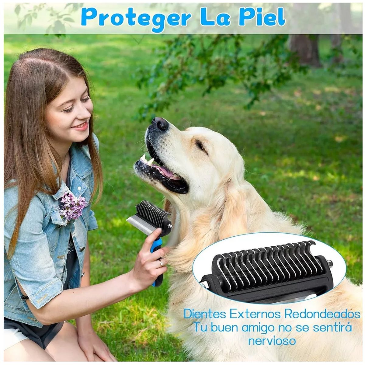 ONE PIXEL - Cepillo Removedor Cortanudos Deslanador Para Mascotas