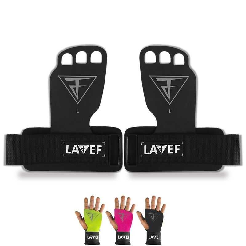 LAVEF - Guantes Calleras Deporte Fitness Crossfit Negro Talla L