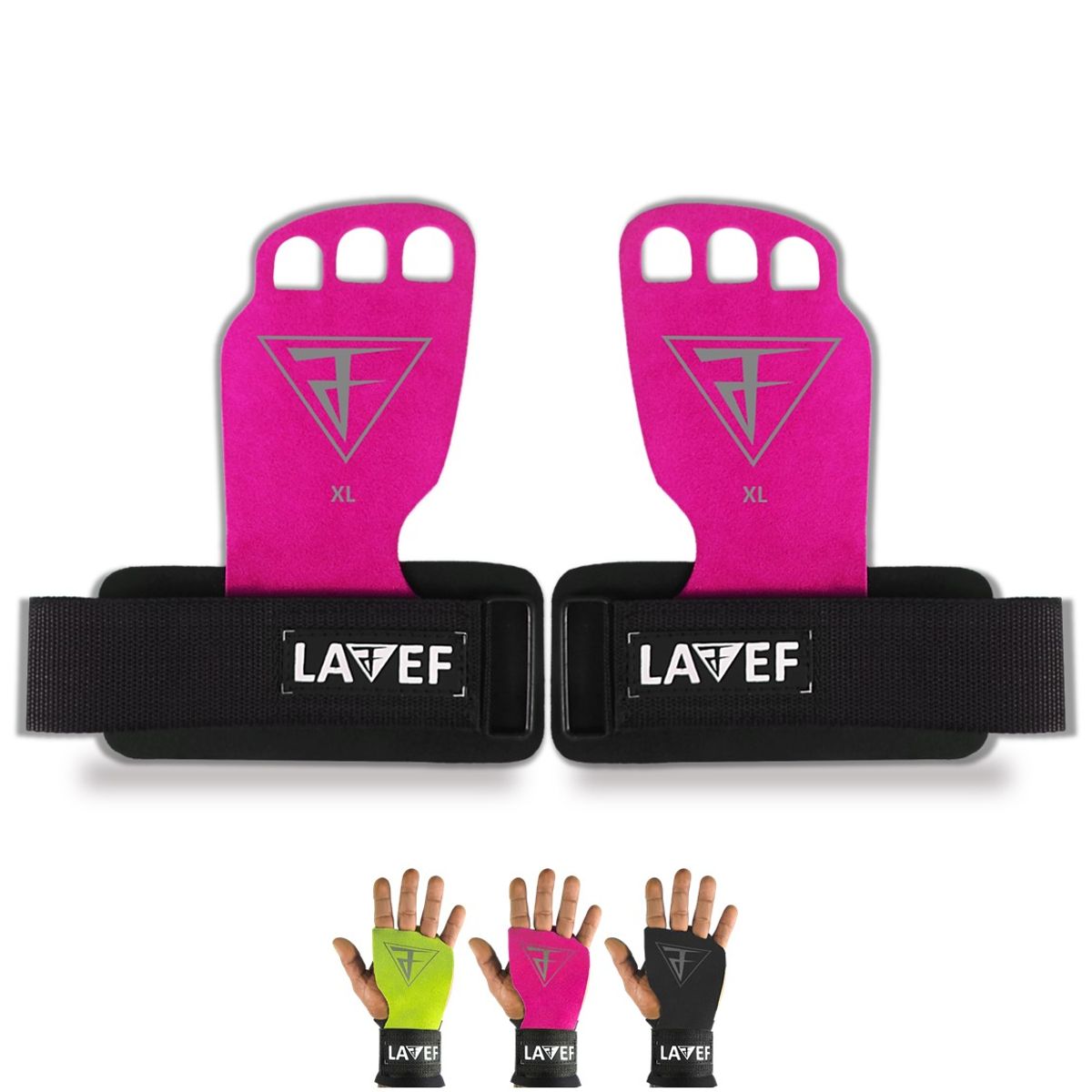 LAVEF - Guantes Calleras Deporte Fitness Crossfit Fucsia Talla L
