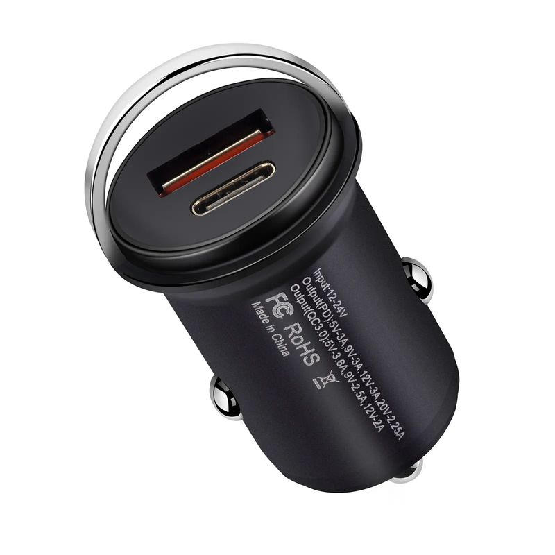 GENERICO - Cargador Carro Usb A Usb C Carga Ultra Rápida 45w Turbo Qc