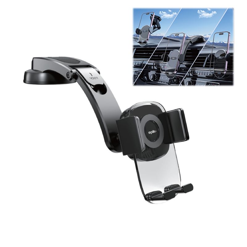 GENERICO - Holder Celular Carro Chupa Base Tablero Vidrio Ajustable 360