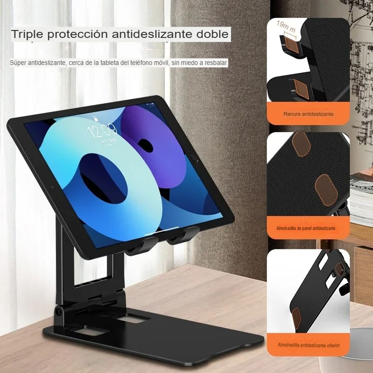 GENERICO - Soporte Tablet Universal Base Para iPad Ajustable Plegable