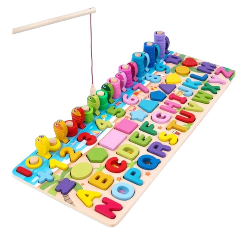 GENERICO - JUEGO EDUCATIVO ABACO LETRAS NUMEROS FIGURAS GEOMETRICAS