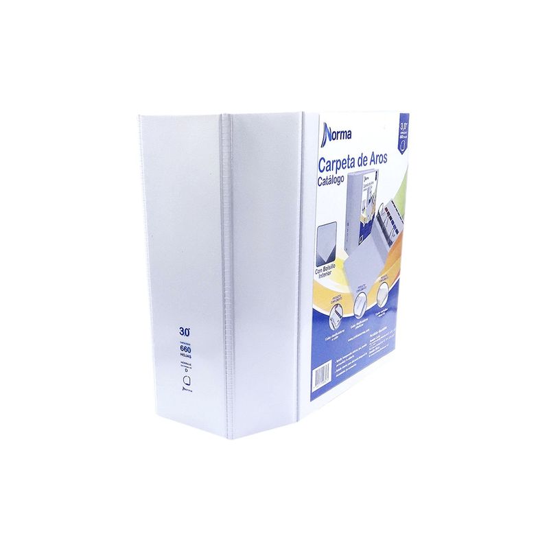 NORMA - Pasta Catalogo 3 Aros 3.0D Blanca Norma