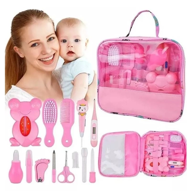 GENERICO - Kit de Aseo para Bebé Cepillo Peine Tijeras y Accesorios
