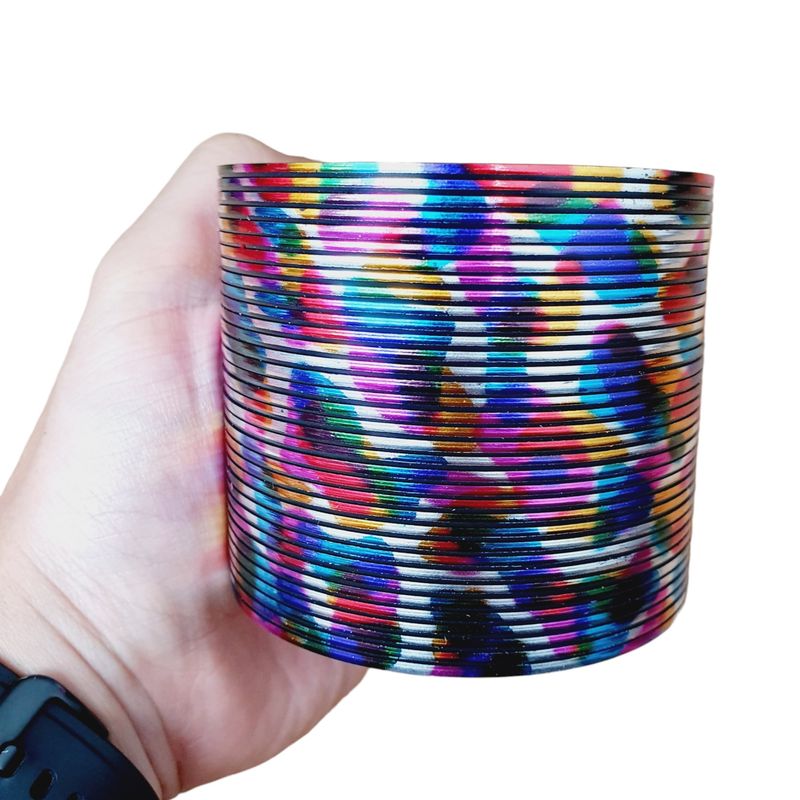 GENERICO - Aro Magico Resorte Manchas Espiral 6cm Antiestres Multicolor