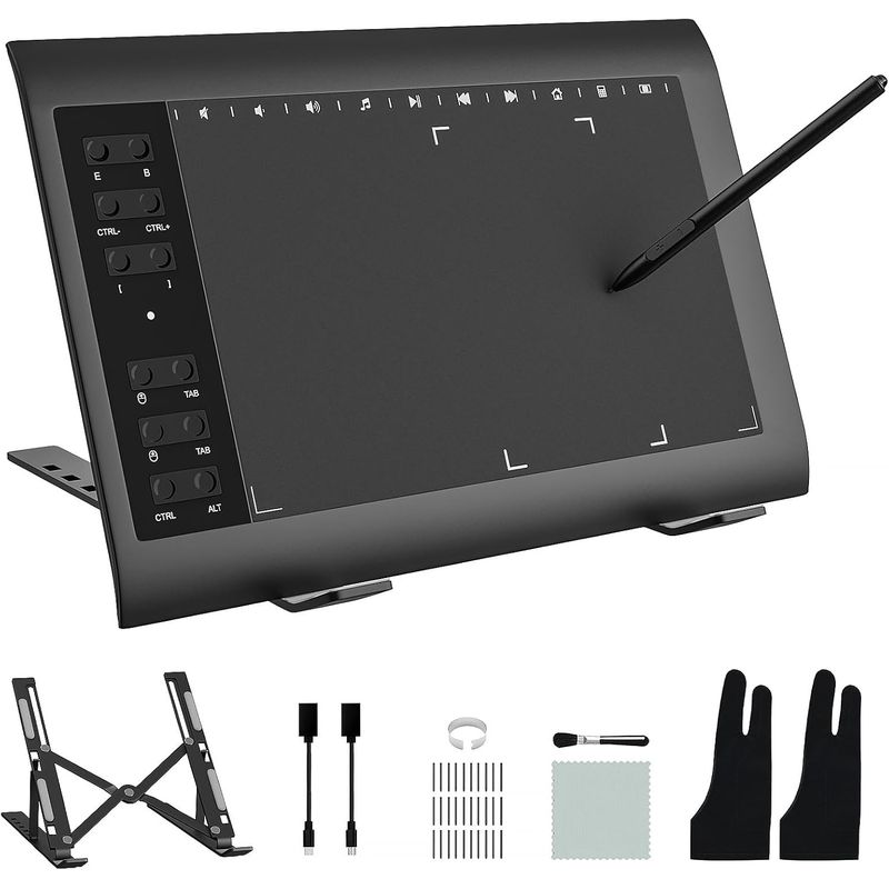 GENERICO - Tableta digitalizadora Android 8192 niveles con Bluetooth black+Regalo