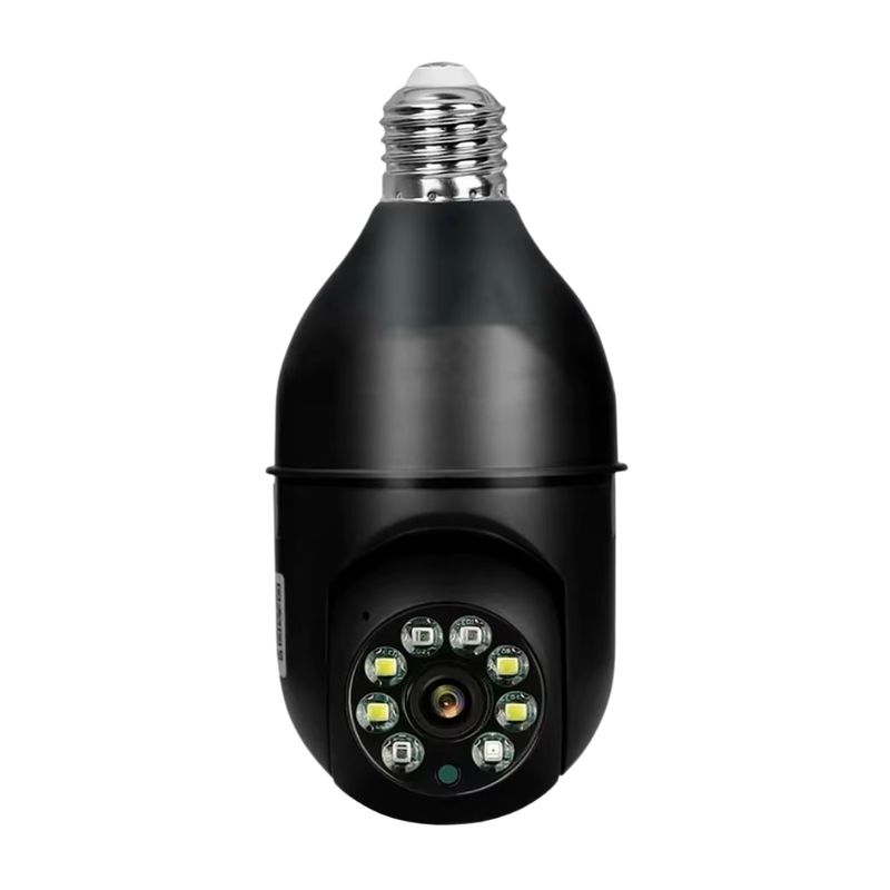 GENERICO - Cámara Bombillo De Seguridad 360° Giratoria Visión Nocturna