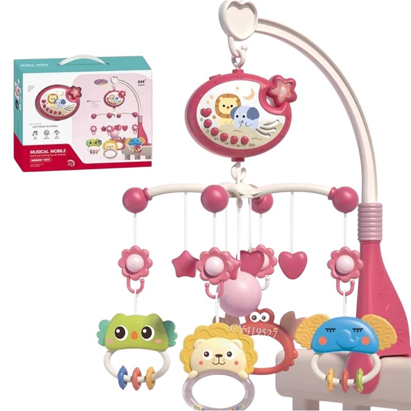 GENERICO - MOVIL MUSICAL PROYECTOR LUZ CONTROL REMOTO CUNA BEBES