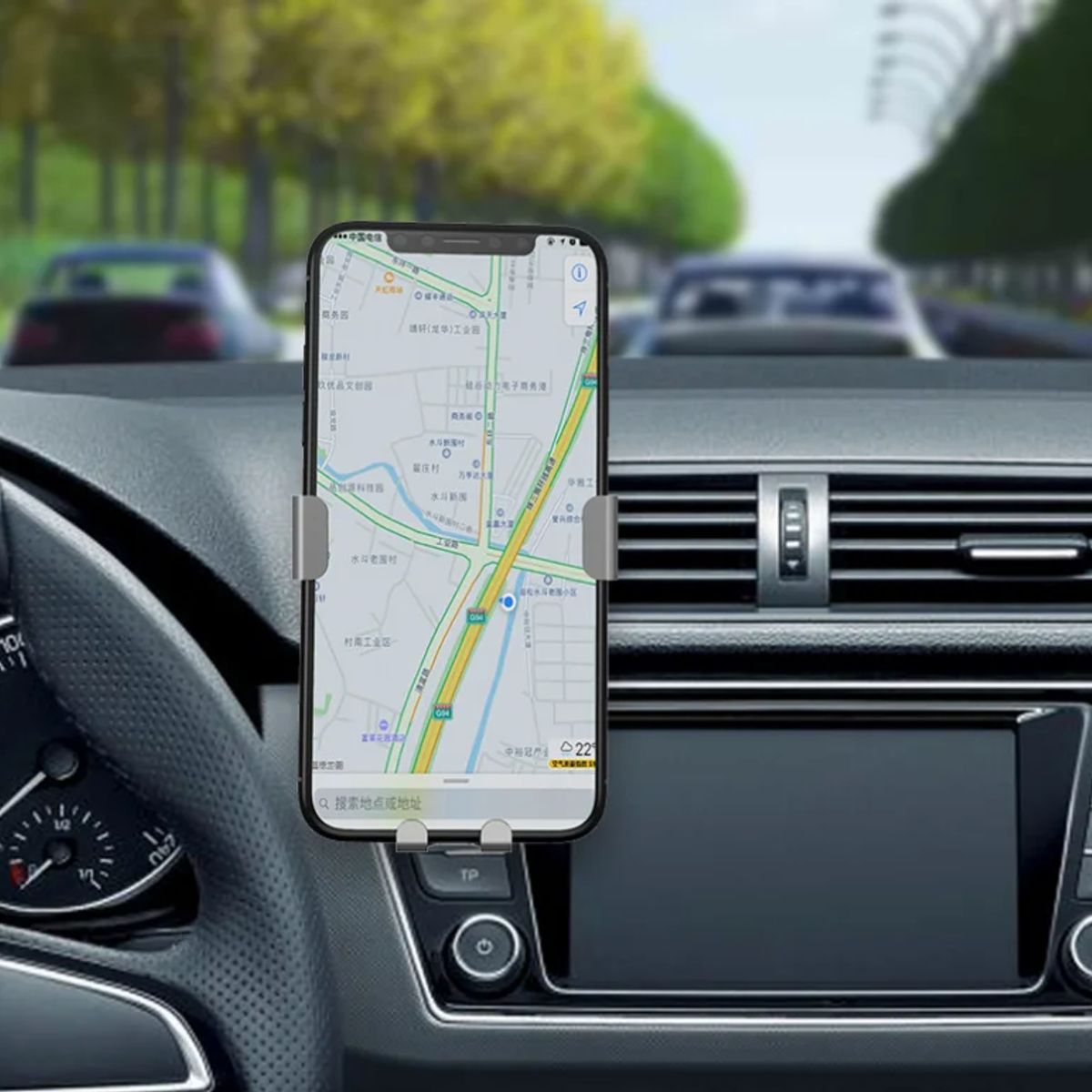 GENERICO - Soporte Celular Carro Rejilla Aire Holder Rotable Gravedad