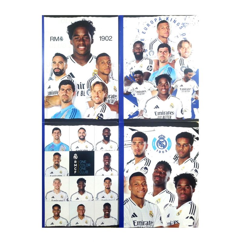 SCRIBE - Pack X6 Cuaderno Cosido Doble Linea Real Madrid 50H Scribe