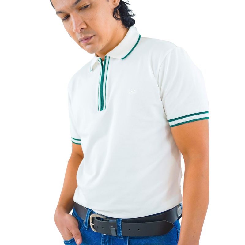 LAGUNA BLUE - Camiseta tipo polo para hombre con cierre  Laguna Blue_.