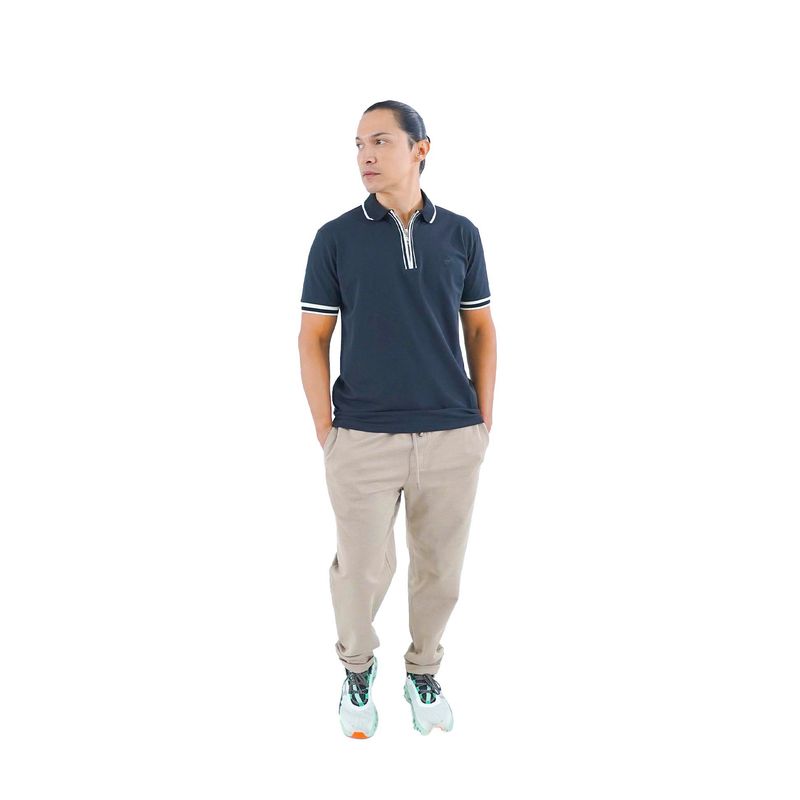 LAGUNA BLUE - Camiseta tipo polo para hombre con cierre  Laguna Blue_.
