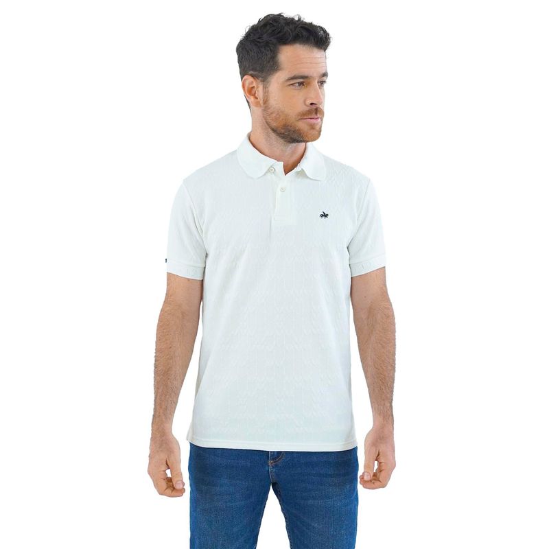 LAGUNA BLUE - Camiseta tipo polo para hombre texturizada Laguna Blue_.