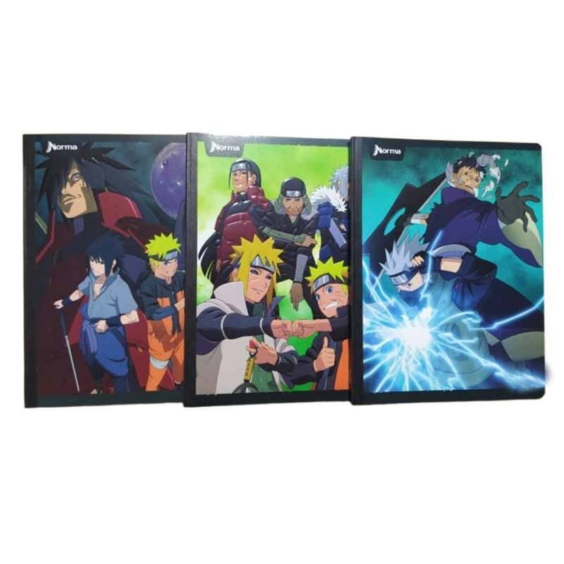 NORMA - Pack X3 Cuaderno Cosido Rayado Naruto 50H Norma