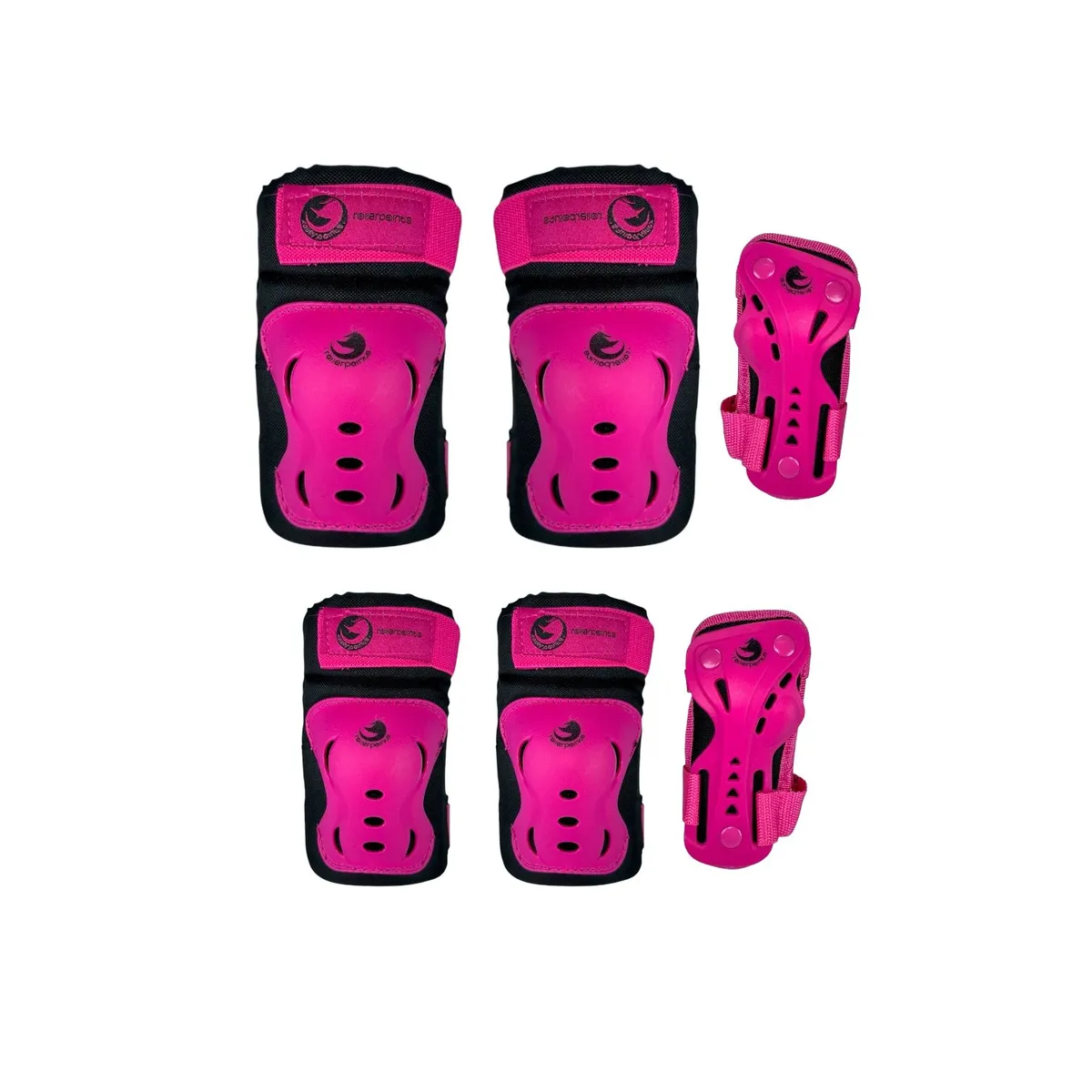 ROLLER - Kit Protecciones De Patinaje Roller Points Rosa XS