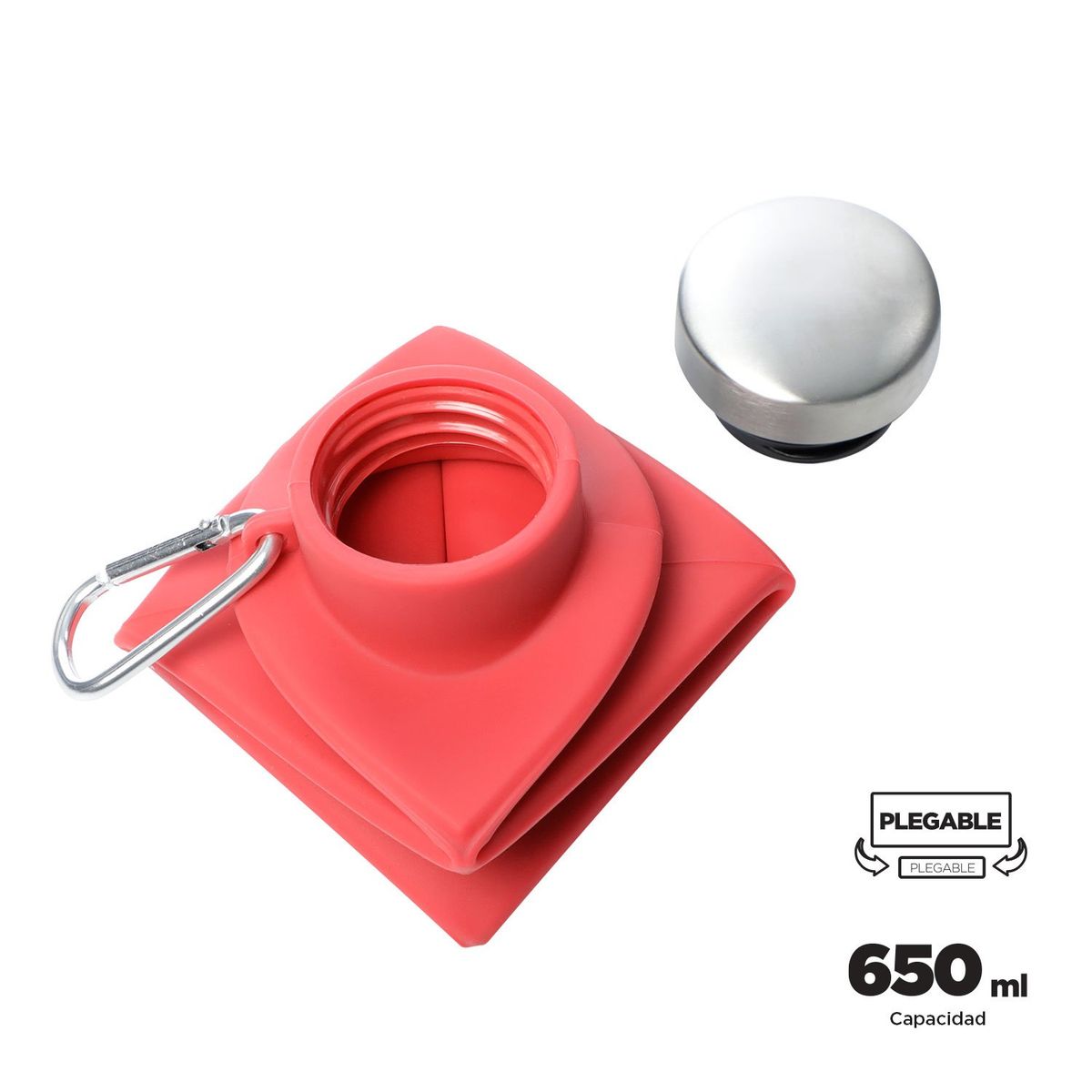 TOTTO - Botilito Plegable Origami 650 ml Rojo