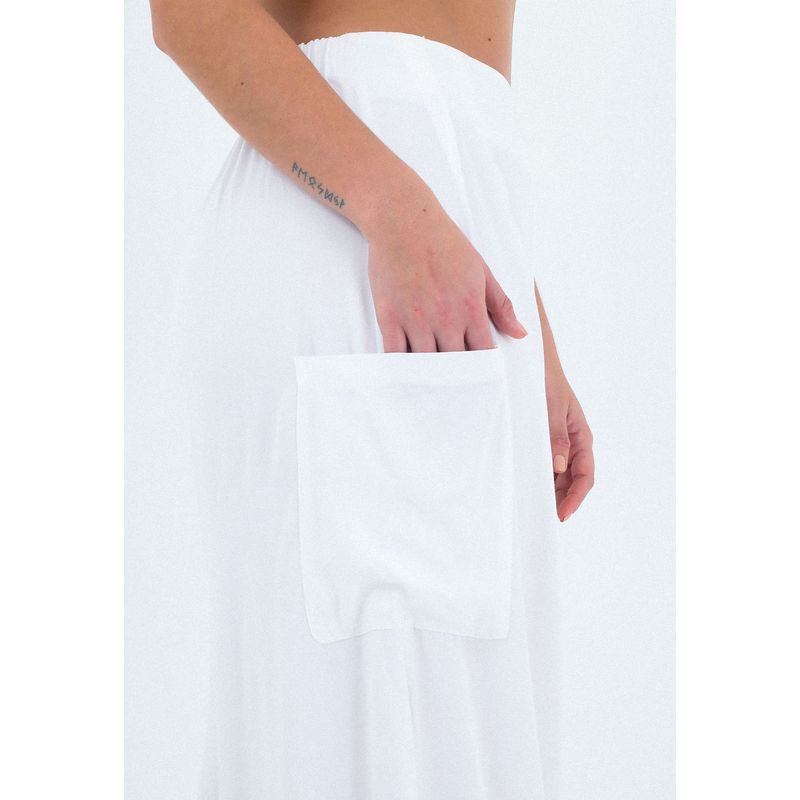 BELIFE - Pantalon lino crudo con bolsillos laterales para mujer Belife
