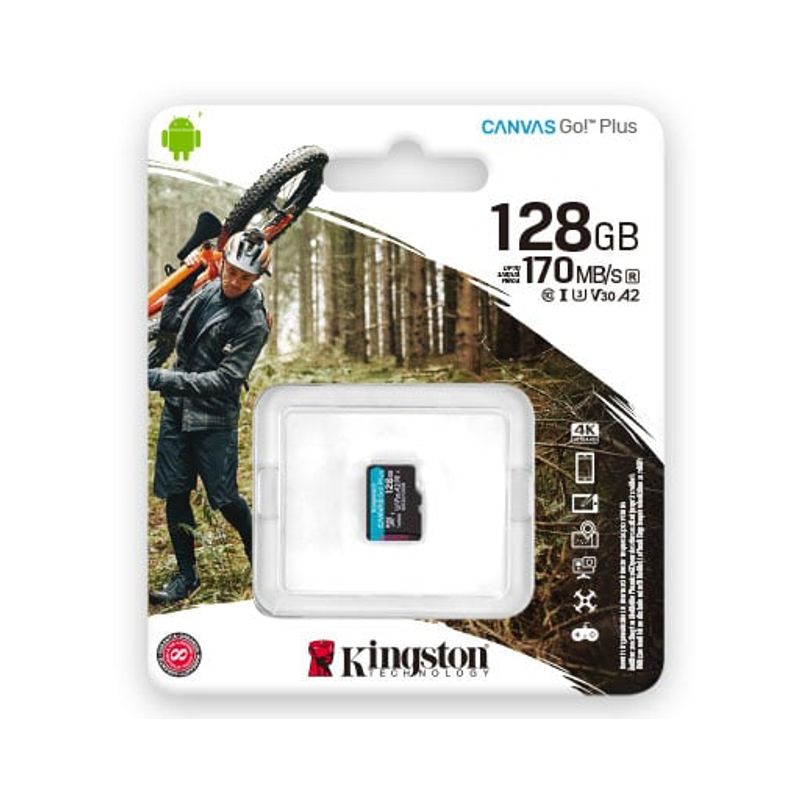 KINGSTON - Memoria Micro SD Kingston 128GB Canvas Go