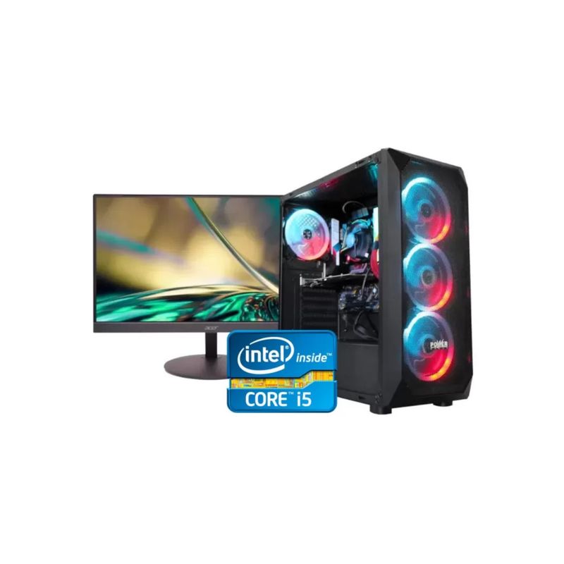 POWER GROUP - Computador Torre Gamer Core I5 12400H 16/512 Monitor 22 Acer