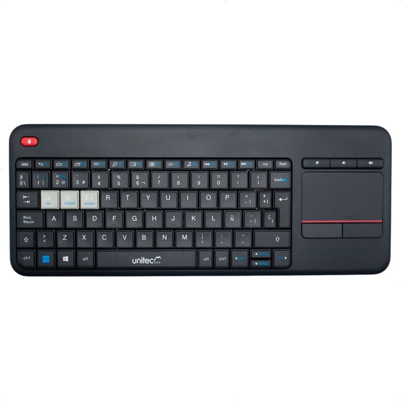 UNITEC - Teclado Inalámbrico Multidispositivo Touchpad Unitec W001