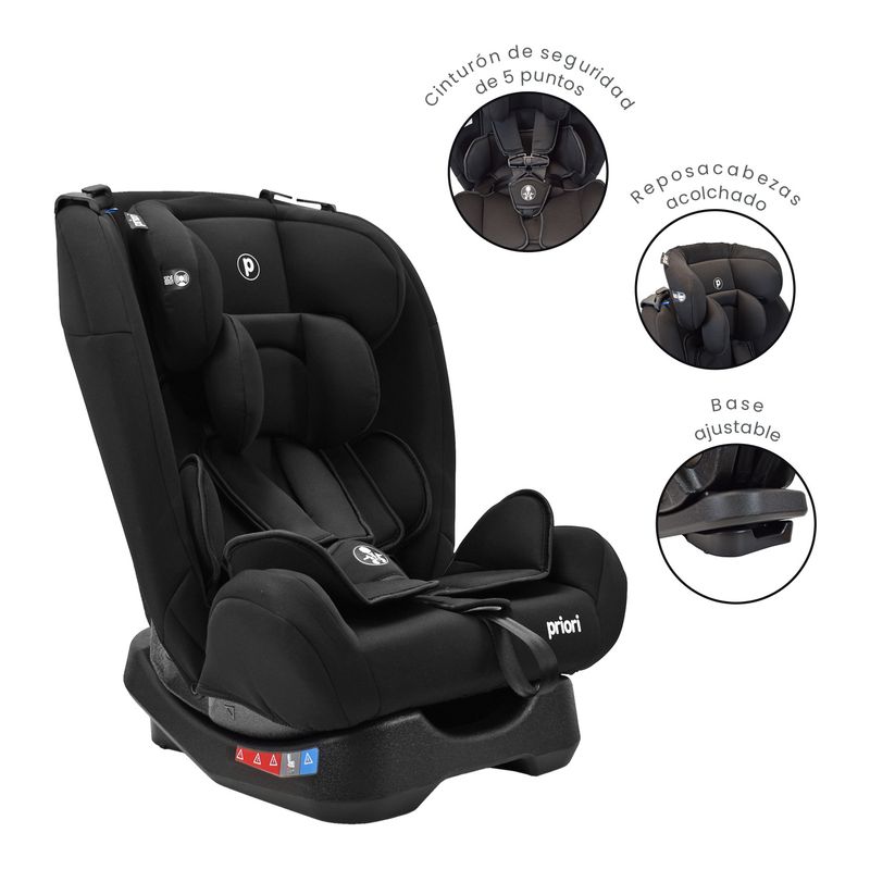 PRIORI - Silla De Carro Bebe Zeus Negro Priori