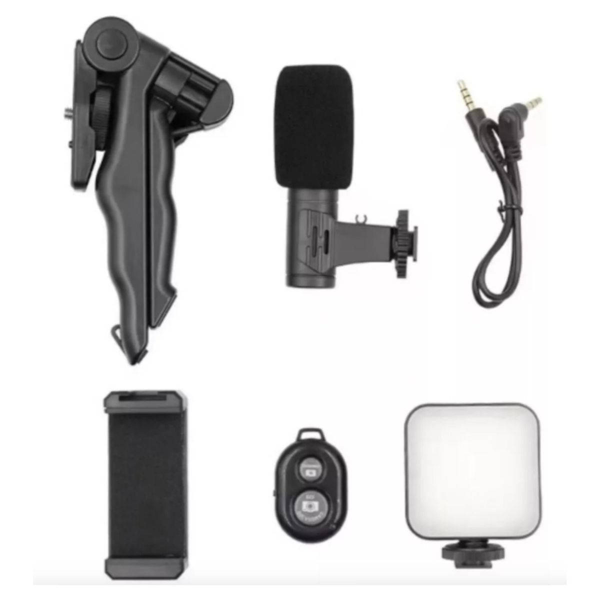 ONE PIXEL - Kit De Streamig Vlogs Luz De Video Led Micrófono Mini Trípode