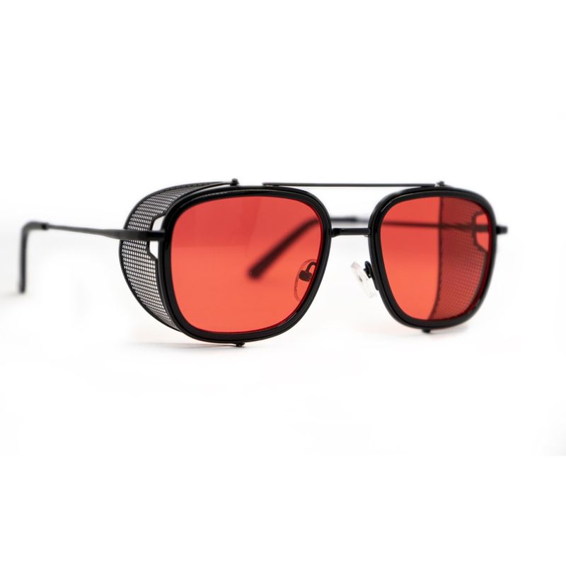 AT NIGHT SUNGLASSES - Gafas de Sol At night Retro Protección Lateral  Rojas UV400