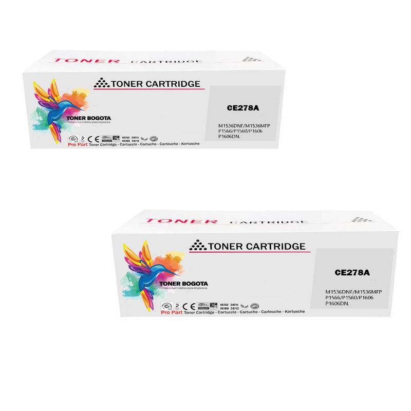 PREMIUM - 2 Tóner CF278A 78A Negro Genérico Para M1536 P1566 P1606dn