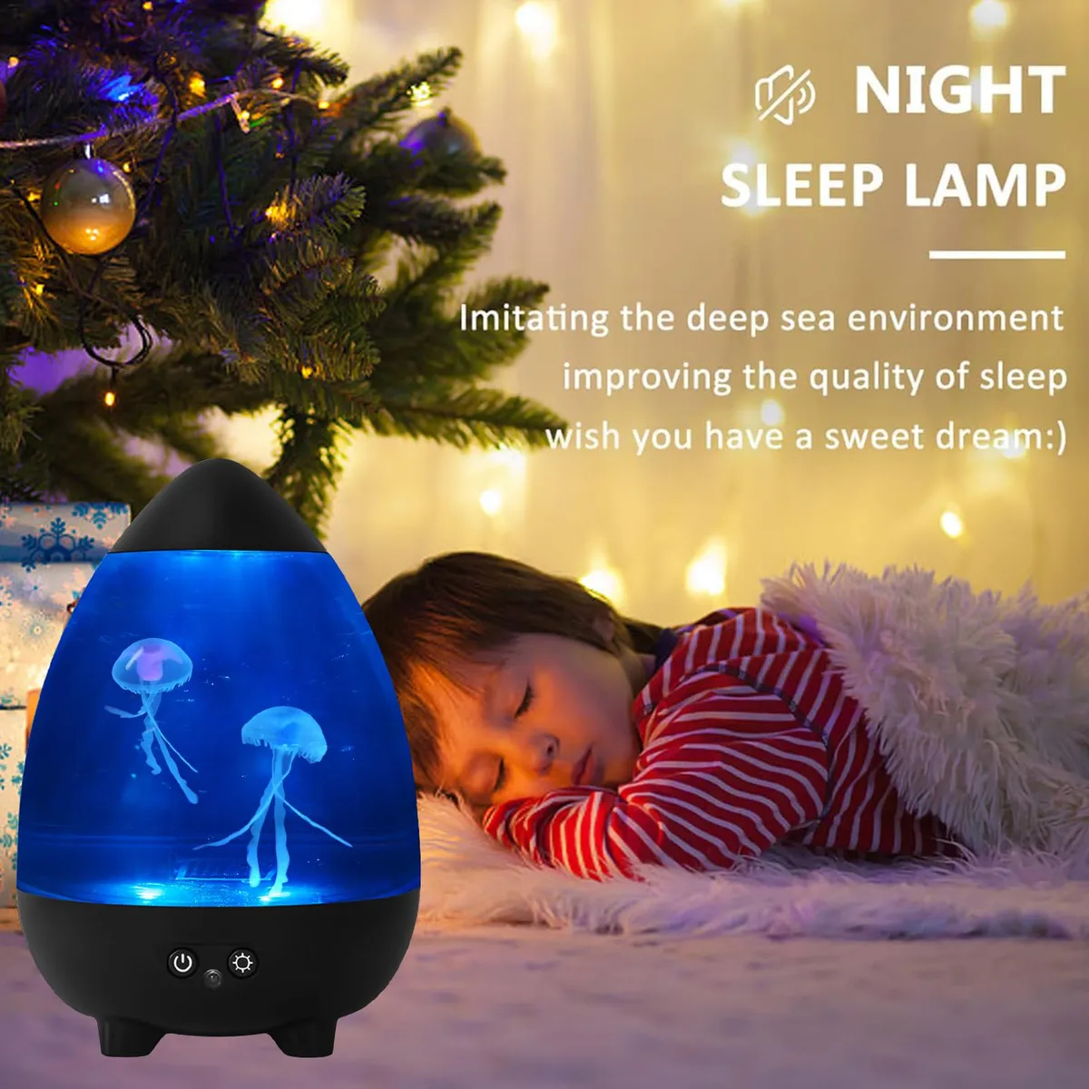 MOON LAMP - LAMPARA DECORATIVA CON MEDUSAS Y SONIDOS MULTICOLOR