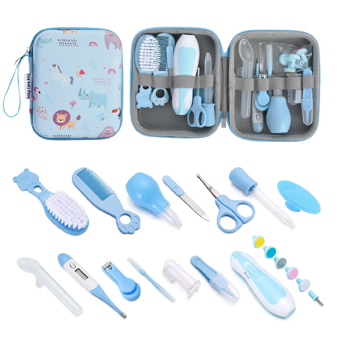 MUNDO BEBE - Kit  aseo completo y cuidado personal bebe niño 20 piezas