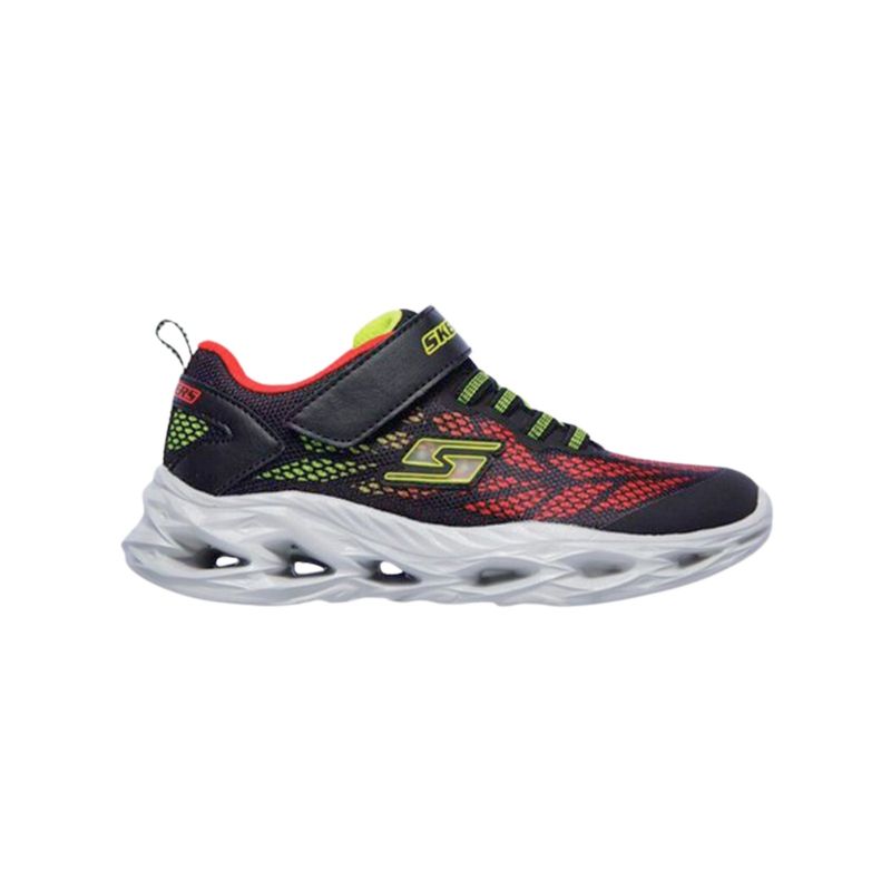 SKECHERS - Tenis SKECHERS GORE-STRAP- Negro con Rojo para Niños